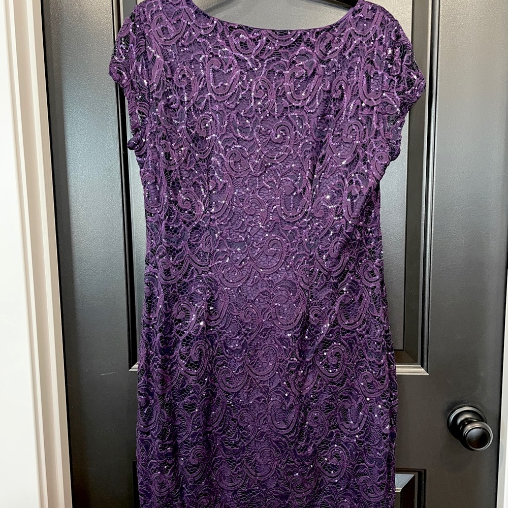 Marina Shortsleeved Lace Sequin Dress